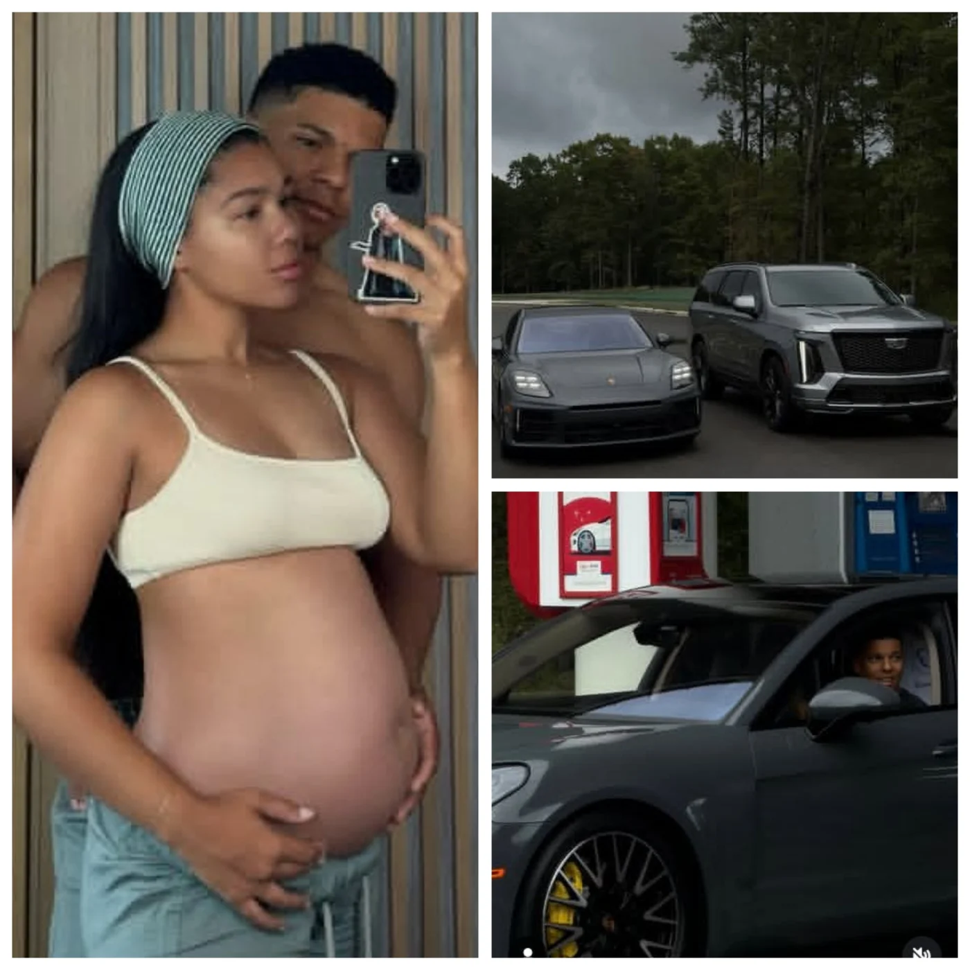 Pregnant woman gifts her husband a custom built Porsche to match her Cadillac || Mpforum